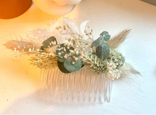 Dried Flower Hair Comb